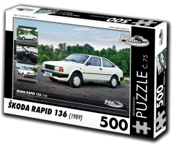 Puzzle Retro-Autos Škoda Rapid 136 (1988) – 500 Teile