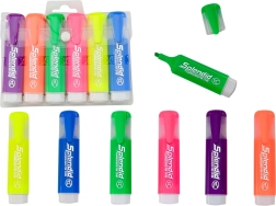 Set mit 6 pastellfarbenen Textmarkern