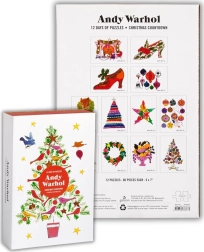 Weihnachtliches Puzzle-Adventskalender 12 Tage nach Andy Warhol
