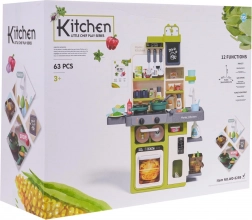 Küchenzeile mit Licht- und Soundfunktion, 63-tlg. Grün