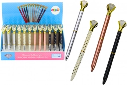 Kugelschreiber mit „Diamant“, gepunktet, blaue Tinte 0,7 mm (Farbmix)