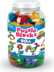 Puzzle-Bausteine in großer Dose, 90 Stück