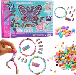 Kreativset zur Herstellung von Schmuck und Deko mit Aufklebern und Perlen, 480 Stk.