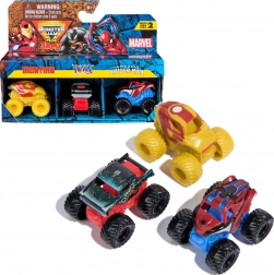 Set aus 3 Mini-Monstertrucks MARVEL – IRON MAN, VENOM und SPIDER-MAN (1:87) von Spin Master