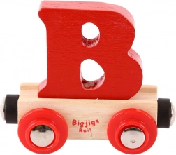 Holzwaggon mit dem Buchstaben B – BIGJIGS RAIL