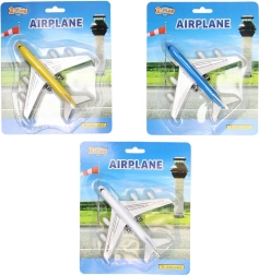 Metallflugzeug mit Rückzug 14 cm (Mix)