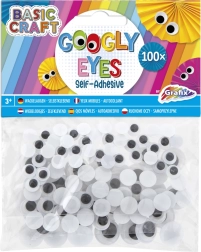 Selbstklebende bewegliche Augen schwarz-weiß