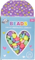 Perlenset – Herzchen + 1 Meter Schnur