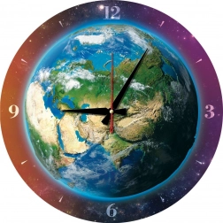 Puzzle-Uhr Welt 570 Teile mit Rahmen