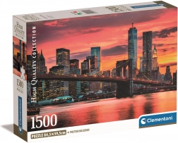 Puzzle 1500 Teile Compact East River bei Dämmerung