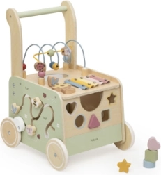 Lauflernwagen aus Holz und Aktivitätscenter Viga PolarB mit Xylophon