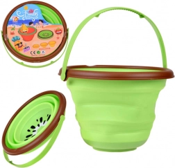 Faltbarer Silikon-Eimer mit Kiwi-Motiv für Kinder