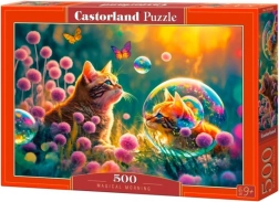 Puzzle 500 Teile Magical Morning mit Katzen