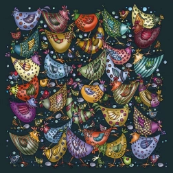 Quadratisches Palapeli-Puzzle – Haufen Küken, 239 Teile