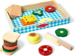 Set aus Holzspielzeug zur Herstellung von Sandwiches