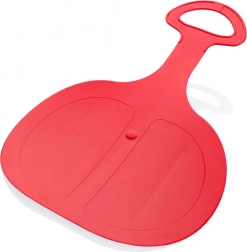 Plastischer Rutscher Pinguin – roter Schneebob mit Griff