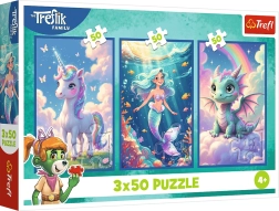 Puzzle TREFLICI Bunte Welt 3×50 Teile