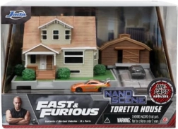 Fast & Furious Nanodiorama Dominiks Haus mit Autos