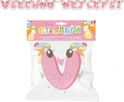 Papiergirlande Alles Gute – rosa