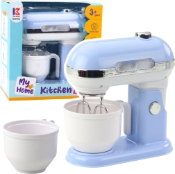 Kinderküchenmixer mit Drehmechanismus und Lichteffekten – blau