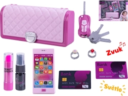 Kinderhandtasche mit Licht- und Soundeffekten, Zubehör und Accessoires