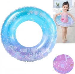 Aufblasbarer Kinder-Schwimmring mit glitzerndem Konfetti 80 cm