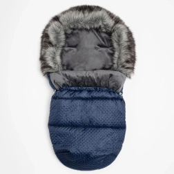 Winter-Fußsack mit Fleece New Baby Lux, blau