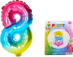 Regenbogen Aufblasbarer Ballon Nummer 8