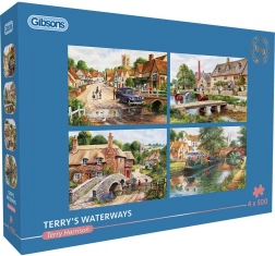 GIBSONS Puzzle Terrys Wasserwege 4x500 Teile