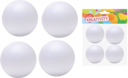 Dekorative Polystyrenkugeln 7 cm, 4 Stk