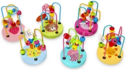 VIGA Holz-Perlenlabyrinth zur Förderung der Motorik, 1 Stk.