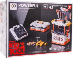 Kinderarbeitstisch 4-in-1 mit Werkzeug 90 Teile