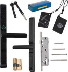 Intelligentes Türschloss mit Tastatur, Fingerabdruck und Karte