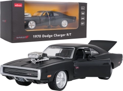 Metallmodellauto 1970 Dodge Charger R/T, schwarz, im Maßstab 1:36 von RASTAR