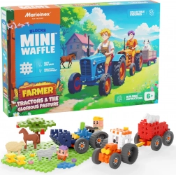 Konstruktionsbaukasten Mini Waffle Farmer – Traktoren und Wiese 110 Stk. Marioinex