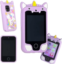 Kinder-Smartphone mit Fotoapparat und Kamera 8 GB – lila Einhorn