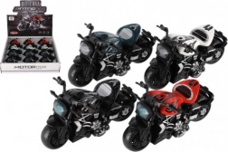 Mini-Motorrad Metall/Kunststoff mit Rückzug - 4 Farben