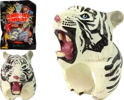 Ring mit Kopf eines weißen Tigers – lehrreiches Spielzeug für Kinder