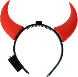 Leuchtende Teufelshörner am Haarreif