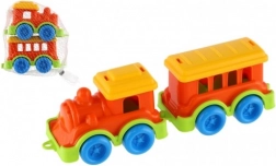 Bunter Kunststoffzug mit Waggon für Kinder