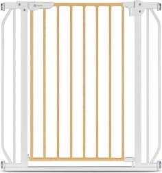 Sicherheitsbarriere Lionelo Truus Slim – Weiß und natürliches Holz