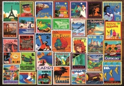 Ravensburger Puzzle Briefmarken aus verschiedenen Ecken der Welt 200 Teile