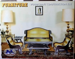 Buntes 3D Holzpuzzle Wohnzimmer