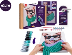 Okto Malen nach Zahlen und 3D-Modellierung – Bild Fashion Corgi 30 × 40 cm