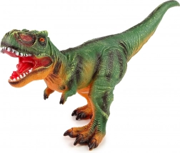 Große Dinosaurierfigur T‑Rex grün‑orange mit Sound 60 cm