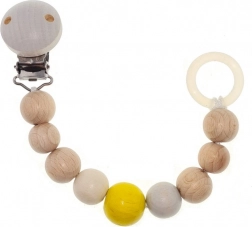 Hess Schnullerclip Nature gelb