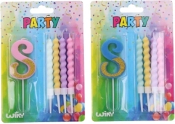 Partykerze Zahl 8 mit 4 Kerzen