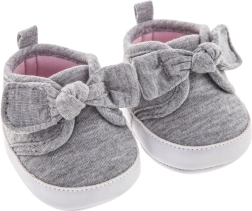 Püppchenschuhe – graue Sneaker mit Schleifchen
