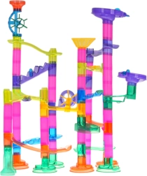 Murmelbahn-Bausatz 105 Teile mit leuchtenden Kugeln