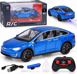 RC-Auto Tesla Model X im Maßstab 1:22 mit LED-Leuchten und Nebeleffekt